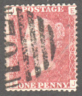 Great Britain Scott 33 Used Plate 140 - EJ - Click Image to Close